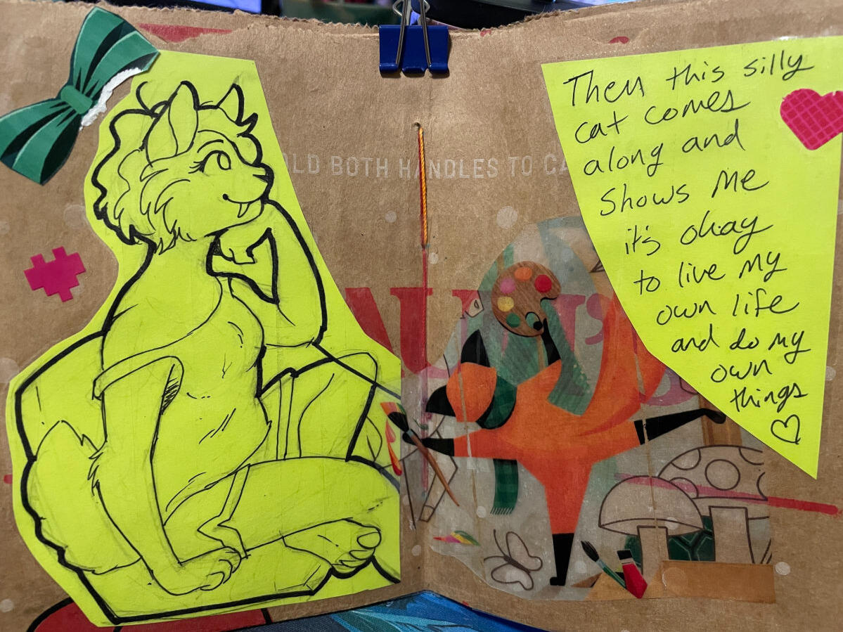 A page spread from a zine I did for xmas 2024.